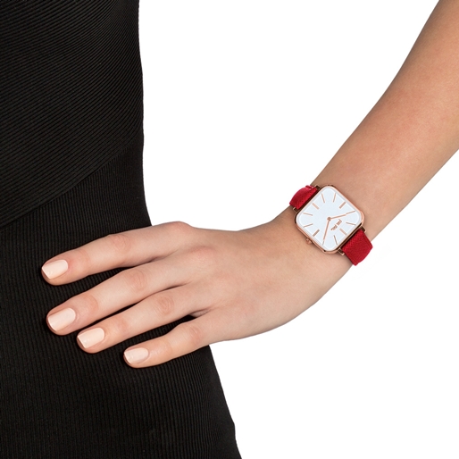 Timeless Bonds Medium Square Case Leather Watch-