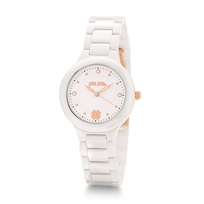 H4H Floral Small Case Ceramic Bracelet Watch-