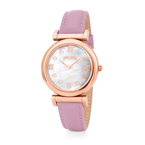 Mod Princess Big Case Lilac Leather Watch-