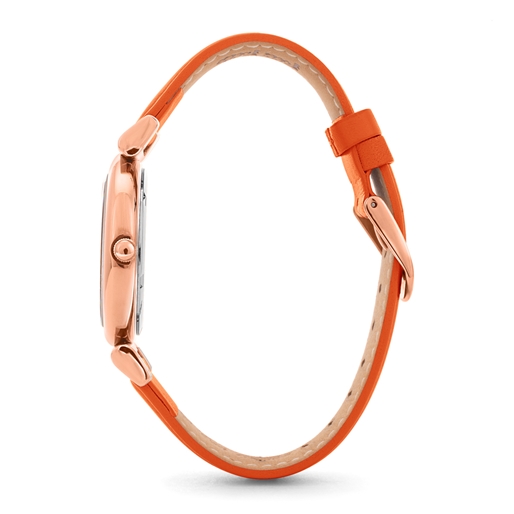 Mod Princess Big Case Orange Leather Watch-