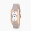 Think Tank stainless steel rose gold plated watch with leather strap