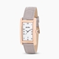 Think Tank rose gold plated watch with gray leather strap-