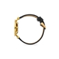 Vintage Dynasty gold plated watch with black leather strap-