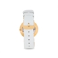 Vintage Dynasty gold plated watch with white leather strap-