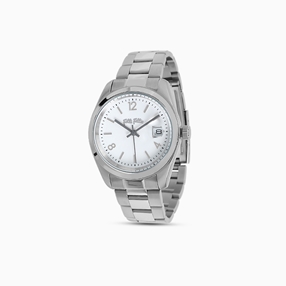 All Time small case stainless steel watch with bracelet-