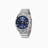 All Time bracelet watch with large case and blue dial