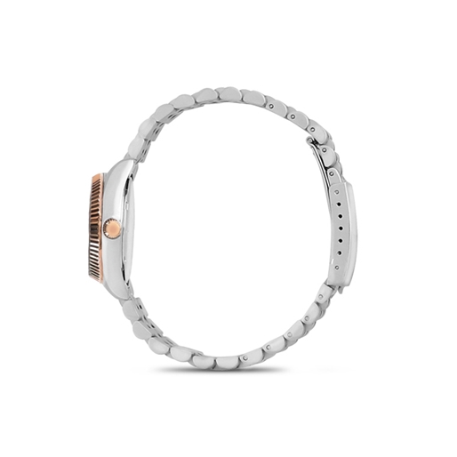Eternally Mine bi-color bracelet watch with gray dial-