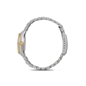 Eternally Mine bi-color bracelet watch with silver dial-