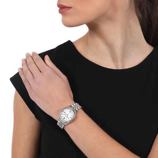 Eternally Mine bracelet watch with white dial-