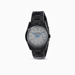 All Time bracelet watch with large case and grey MOP dial-