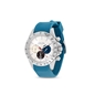 Color Me Free blue silicone strap watch-