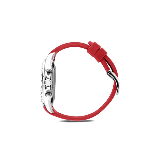 Color Me Free red silicone strap watch -