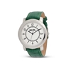 Vibrant Memories green leather strap watch