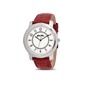 Vibrant Memories red leather strap watch-